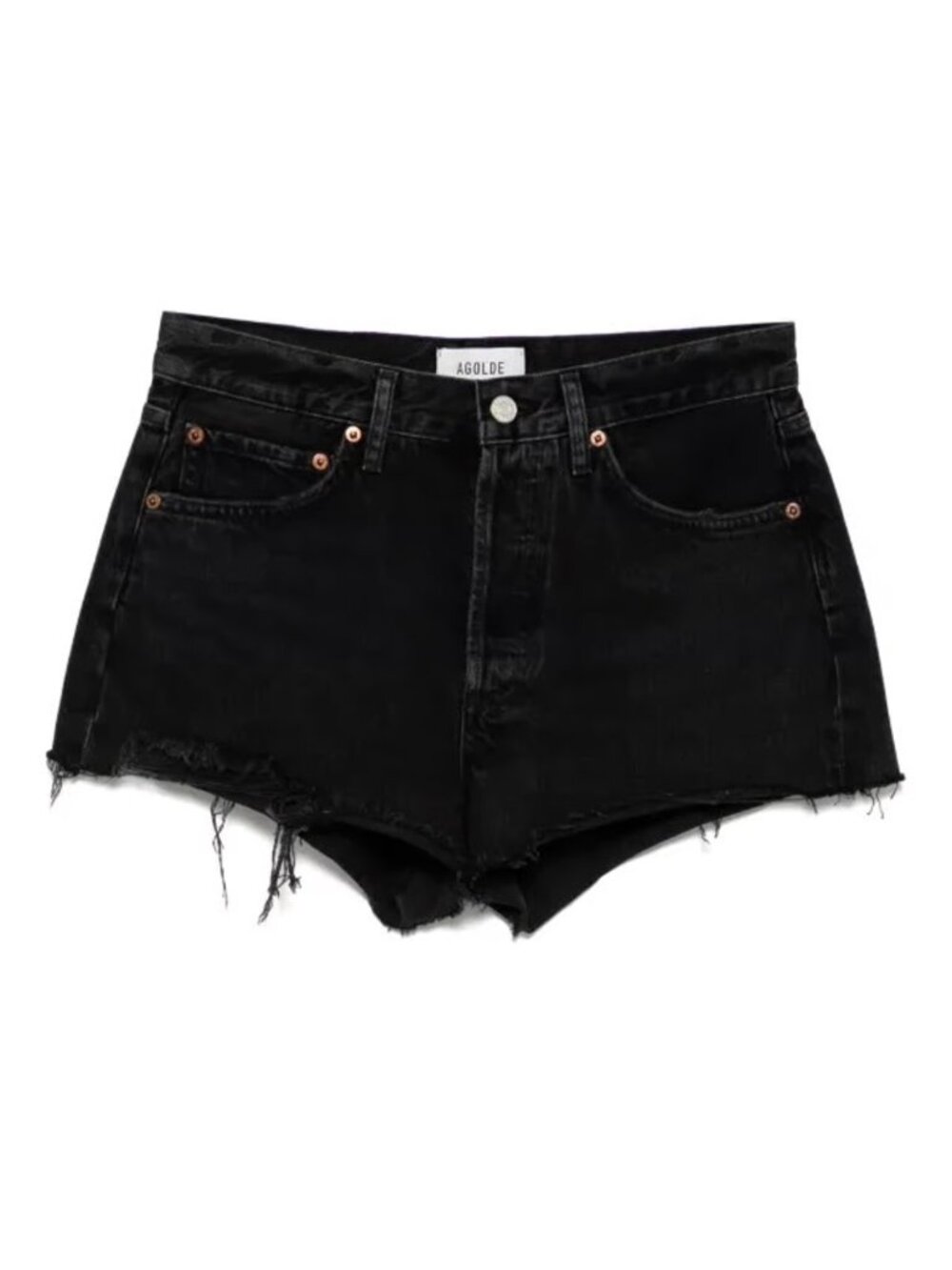 Agolde Parker Vintage Cut Off Black Jean Shorts Size 28